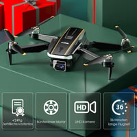 CHUBORY A68 WiFi FPV drón 2K HD kamerával kezdőknek, automatikus lebegés, 3D bukfenc, headless, pályarepülés, 2 akkumulátor 2