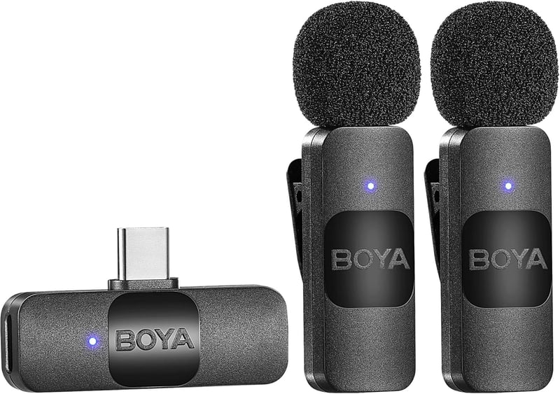 BOYA BY-V20 USB-C Vezeték Nélküli Mikrofon Zajszűréssel Android Okostelefonhoz