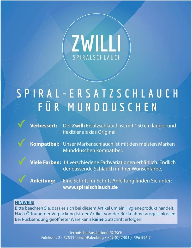 Braun szájzuhanyhoz való fehér spirál pótcső