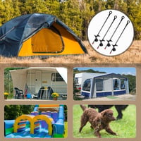 Trampolin földhorgony készlet - 8 db spirálfúrós rögzítő, 38 cm-es, sátrakhoz és hintákhoz is 7