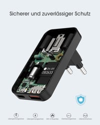 Zinooy 35W USB C Töltő, Lapos Fali Adapter iPhone 11/12/13/15 Pro Max és Samsung Galaxy Készülékekhez, Ultravékony PD Gyorstöltő 9