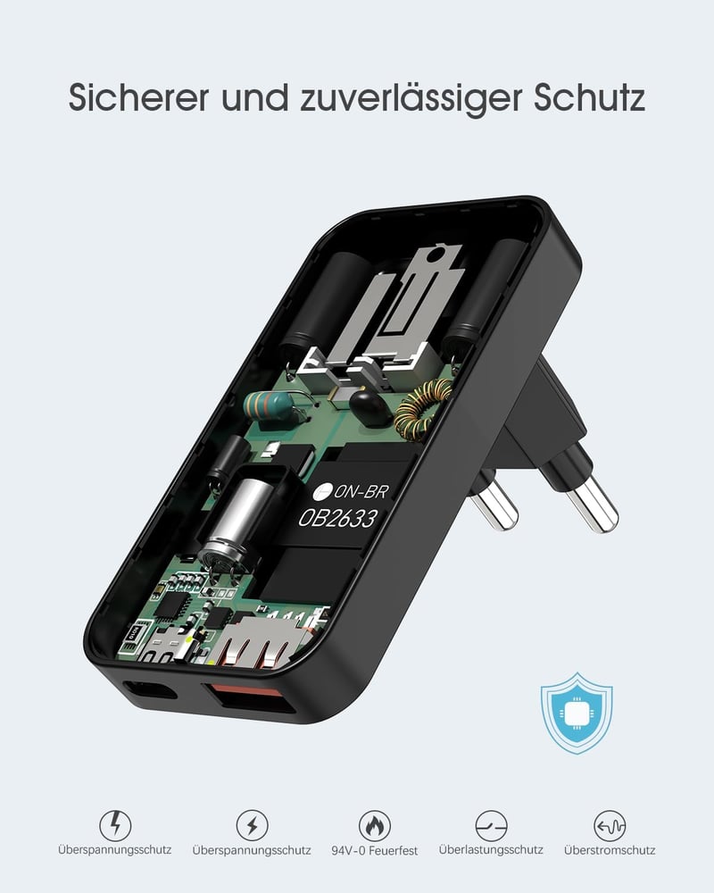 Zinooy 35W USB C Töltő, Lapos Fali Adapter iPhone 11/12/13/15 Pro Max és Samsung Galaxy Készülékekhez, Ultravékony PD Gyorstöltő