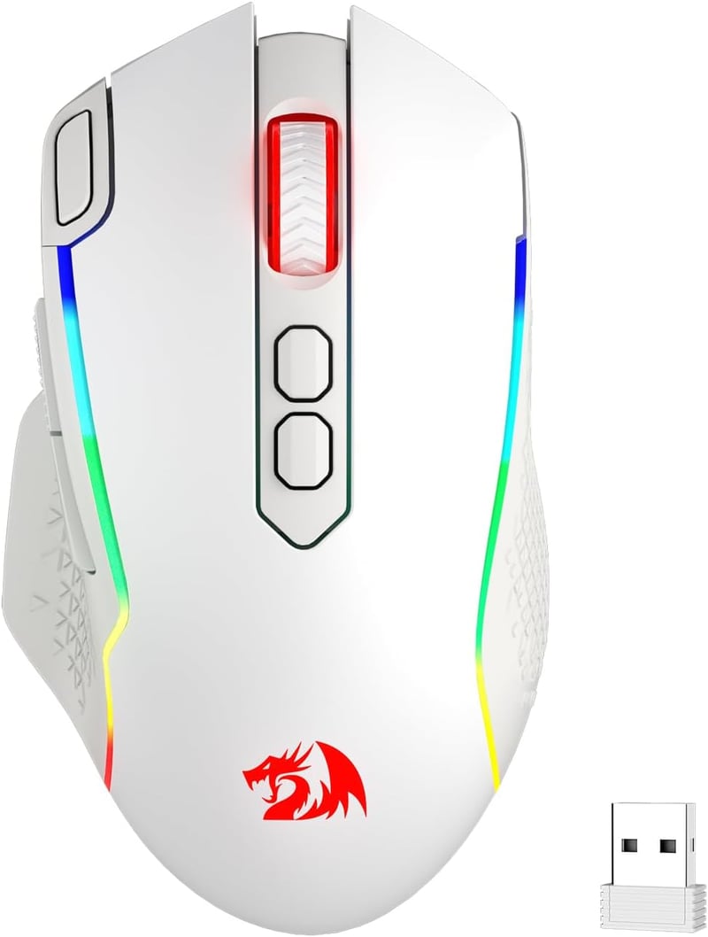Redragon M810 Pro Wireless Gaming Egér 10000 DPI RGB Háttérvilágítással