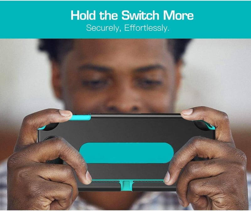 MoKo Ergonomikus Védőtok Nintendo Switch Lite Konzolhoz - Kényelmes Markolattal, Ütésálló Kialakítással, Fekete