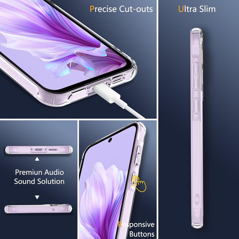 Samsung Galaxy A55 5G Átlátszó Mágneses Tok Edzett Üveggel - Katonai Védelem
