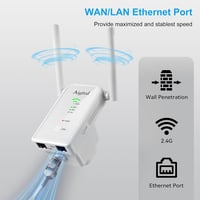 TP-Link 300 Mbps WiFi Jelerősítő Repeater WPS Gombbal, LAN Porttal - Minden Routerrel Kompatibilis 5