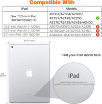 iPad 10,2" Védőtok Beépített Kijelzővédővel - MoKo Égkék Tok 7-9. Generációs iPadhez 2