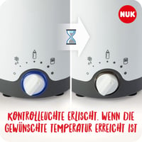 NUK Thermo 3-in-1 cumisüveg melegítő - Biztonságos és gyors melegítés, kiolvasztás és melegen tartás cumisüvegekhez és bébiételes üvegekhez 3