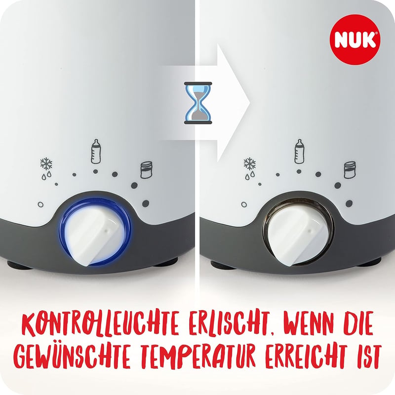 NUK Thermo 3-in-1 cumisüveg melegítő - Biztonságos és gyors melegítés, kiolvasztás és melegen tartás cumisüvegekhez és bébiételes üvegekhez