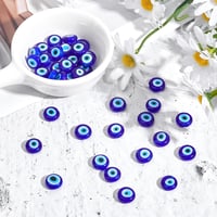 Kék Szemű Török Szem Üveggyöngyök Karkötőkhöz - 38db, 10mm 4