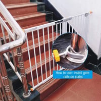 Tije filetate Gobesty pentru poarta de siguranță, 4 buc. Tije filetate cu axă Y pentru porți de siguranță cu fixare prin presiune, set de șuruburi pentru scări, kit de montare pentru porți de siguranță cu fixare prin presiune 5
