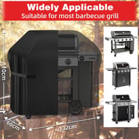 SPGOOD Grillhuzat 132x66x110 cm - Vízálló 420D Oxford Anyagú BBQ Védőtakaró Gázgrillhez, Időjárásálló, Szakadásmentes, Állítható Tépőzárral  2