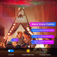 Panamalar WiFi Csillagos Égbolt Projektor - LED Éjszakai Fény Gyerekeknek, Időzítővel, Alexa és Google Hangvezérléssel, Galaxis Hangulatvilá 4