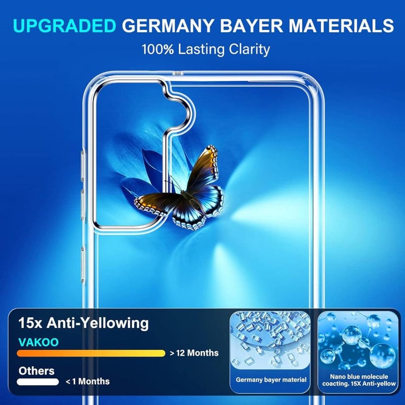 Samsung Galaxy S22 Átlátszó Védőtok - Vékony, Sárgulásálló