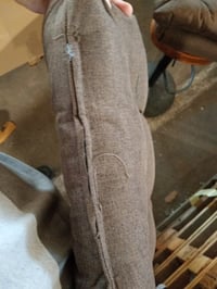 vidaXL Platneni jastuk za sjedenje smeđi 45x45x12 cm 4 kom - Kozmetičko oštećenje: paranje šava na jednom jastuku (stanje: vidi 2. sliku) 2