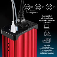 Odoga 300W autós feszültségátalakító 12V-ról 220V-ra, 2 USB porttal - szivargyújtós adapter 6