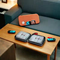 DBCOAST Nintendo Switch Játéktároló Tok - 72 Játékkártya Tárolására Alkalmas Átlátszó Tartó - Strapabíró EVA Anyagból - Szürke 5