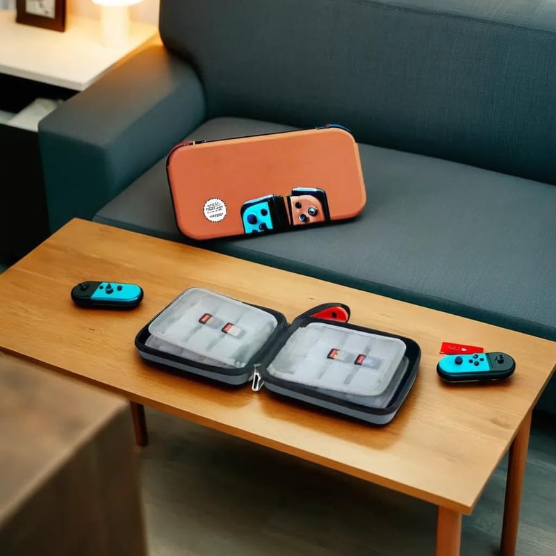 DBCOAST Nintendo Switch Játéktároló Tok - 72 Játékkártya Tárolására Alkalmas Átlátszó Tartó - Strapabíró EVA Anyagból - Szürke