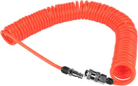 Furtun compresor SRJQXH 6m - Furtun de aer retractabil cu conector 1/4", Furtun spiralat antiexplozie, Portocaliu, 8mm Diametru exterior, Atelier 1