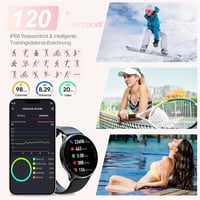 fitonyo Okosóra Nőknek - 1,32" AMOLED Kijelző, Híváskezelés, 120 Sportmód, Egészségfigyelés, Android/iOS, Fekete 4