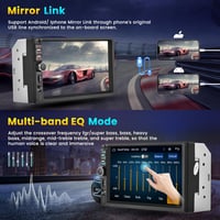 Univerzális 7" Érintőképernyős Autórádió 2 DIN Bluetooth CarPlay Android Tükrözés FM USB Tolatókamerával Kormányvezérléssel 5
