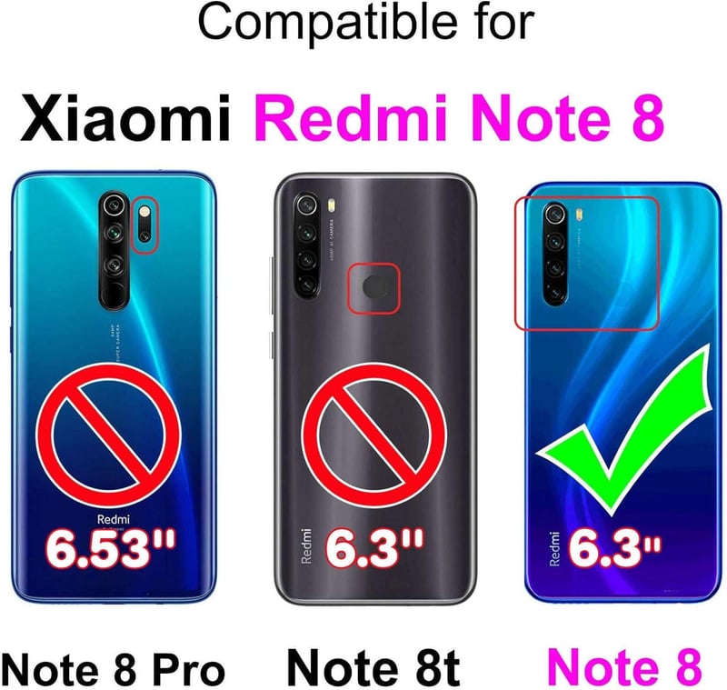 Xiaomi Redmi Note 8 Mágneses Bőrtok Állvánnyal