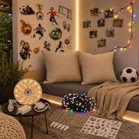 Futbalový balíček pre tínedžerov: 20x tetovačky + 5m LED pás + 21m svetelná reťaz + 2x obliečky + fotomriežka 1