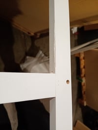 Raft din bambus axentia cu 4 niveluri, suport de depozitare alb pentru baie și living — zgâriat, uzat pe ambele piese (stare: vezi a doua imagine) 2