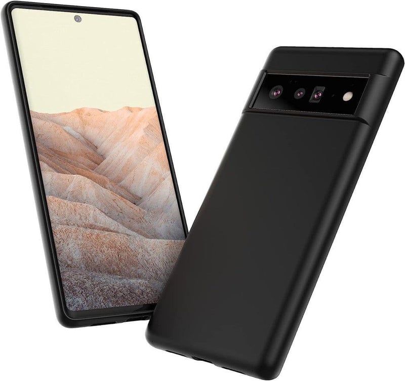 Google Pixel 6 Pro Védőtok - Strapabíró Fekete Foluu Tok