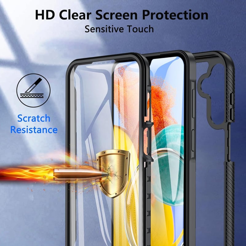 Samsung Galaxy A15 5G/4G 360 fokos védőtok beépített kijelzővédővel - Fekete