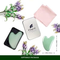 Jade Gua Sha szív alakú arcmasszírozó kő - Ránctalanító, akupunktúrás eszköz 5