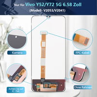 RongZy LCD Kijelző Vivo Y52/Y72 5G Telefonhoz - Érintőképernyős Digitalizáló Csereképernyő Szerelőkészlettel, Fekete 3