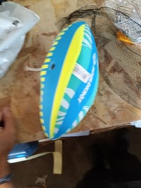 Schildkröt neopren lopta za američki nogomet, veličina 6, 26,5 x 15 cm, protuklizna tekstilna površina, otporna na slanu vodu, za plažu i vrt, mješovito — set od 1 kom. 4
