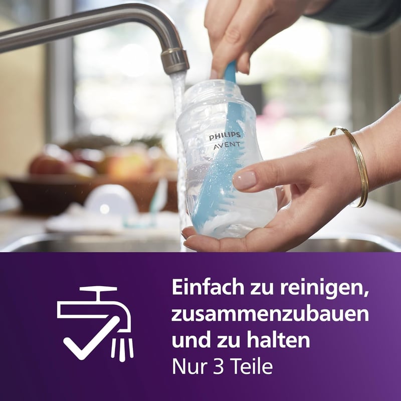 Philips Avent Natural Response Újszülött Ajándékszett - 4 Cumisüveg, Ultra Puha Cumi és Üvegmosó Kefe, 0-12 Hónapos Babáknak, BPA-mentes