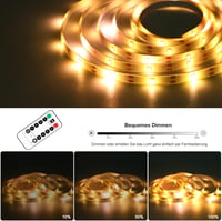 DBFAIRY 2m LED szalag távirányítóval, 60 LED meleg fehér vízálló dekoráció 7