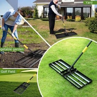 DBREAKS Rozsdamentes Talajsimító Gereblye 157cm Kerthez Golfpályához 5