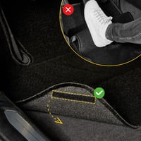 DBS Auto-tepisi Peugeot 208 (2012-2019) - 4 kom. Crni gumeni tepisi po mjeri s kopčama za pričvršćivanje, protuklizni 2
