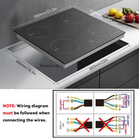 NOXTON 60 cm-es beépíthető indukciós főzőlap, 4 zónás, 6400W, érintőképernyős, gyerekzárral 7