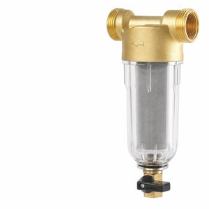 KAHCOP 100-mikronski povratni filter za talog (predfilter) za bunarsku vodu, G 1" i G 1/2" — nedostaju 2 plastična dijela (stanje: vidi drugu sliku)