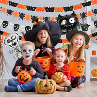 Halloween Parti Dekoráció Szett: Léggömbök, Zászlók, Sütőtökök és Rémisztő Figurák 6