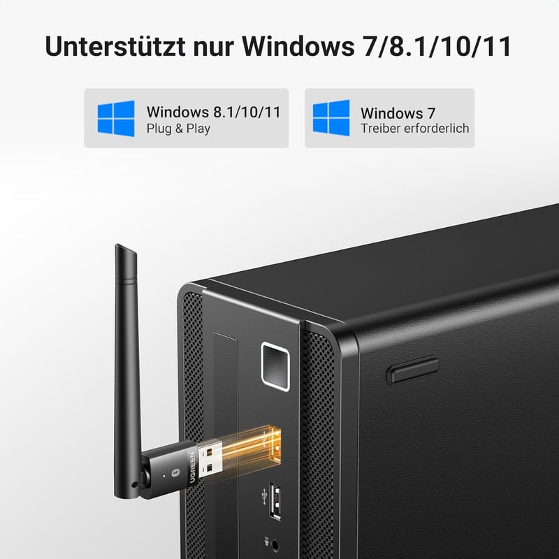 UGREEN Bluetooth 5.4 adapter PC-hez, nagy hatótávolságú USB dongle Windows 11/10/8.1-hez