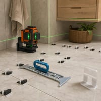 Sada na obkladanie: zdvihák + 500x klipy + 3x360° laser + rohové hladidlo 1