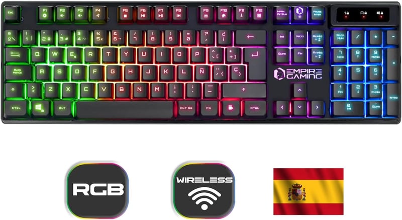 EMPIRE GAMING Armor RF800 Wireless Gamer Billentyűzet és Egér RGB 2.4GHz PC PS4 PS5 Xbox