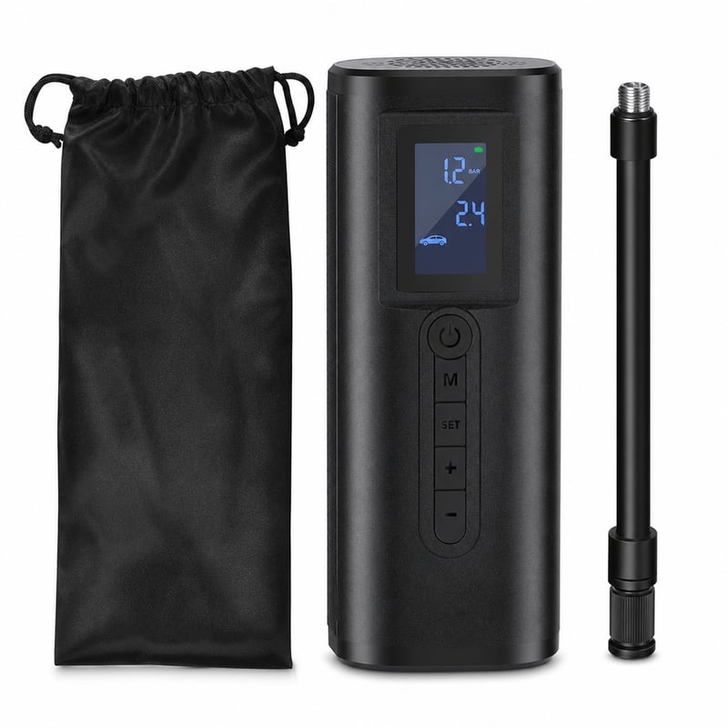 Woowind AP2-P akumulatorski kompresor, električna pumpa za automobil i — bez dodatnih nastavaka i USB kabela (stanje: vidi 2. sliku)
