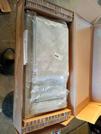 Seif de siguranță ignifug vidaXL, gri beton, 135x41x75 cm, din lemn prelucrat — fără accesorii, deteriorat și utilizat (stare: vezi a doua imagine) 2
