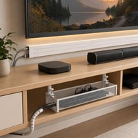Nappali kábelkommandó: aux + HDMI kábel + 10 db kábelcsatorna + 2 m spirál + fémhálós tálca + 6 m LED szalag 1