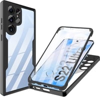 Samsung Galaxy S22 Ultra 5G átlátszó 360 fokos védőtok beépített kijelzővédővel - WeiCase 1