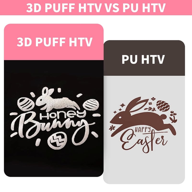 3D Puff Plotterfólia Textilhez - 6db Hőtranszfer Fólia Pólóra, Ruhára (30,5x25 cm)