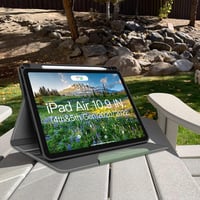 HOLIMET iPad Air 11/10,9" Tok M3/M2/6/5/4 Generációhoz (2025-2020) - Zöld Bőr Védőtok Ceruzatartóval, Automatikus Alvás/Ébresztés, Állvány F 6