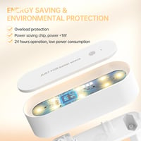 bubbacare Ultrahangos Rovarriasztó 2db - LED Éjszakai Fény, Elektromos Kártevőűző Szúnyog, Egér, Pók Ellen, 1200m² Hatótávolság, Fehér 7